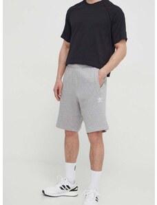 Bombažne kratke hlače adidas Originals Essential siva barva, IR6848