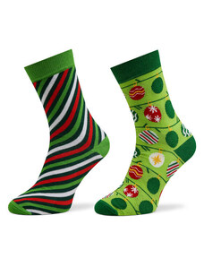 Set 2 parov ženskih visokih nogavic Rainbow Socks