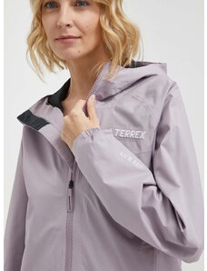 Vodoodporna jakna adidas TERREX Multi ženska, vijolična barva