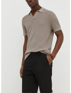 Kratke hlače Les Deux moški, črna barva