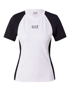 EA7 Emporio Armani Funkcionalna majica črna / bela