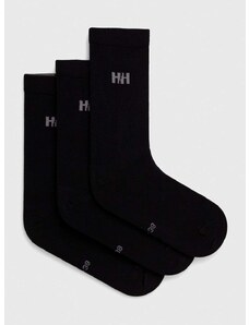 Nogavice Helly Hansen 3-pack črna barva