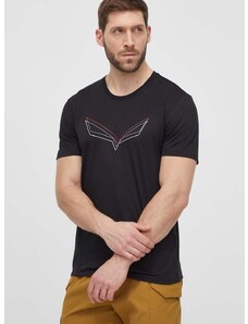 Športna kratka majica Salewa Pure Eagle Frame Dry črna barva