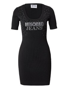 Moschino Jeans Pletena obleka črna / transparentna