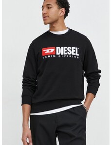 Bombažen pulover Diesel moška, črna barva