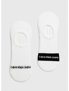 Nogavice Calvin Klein Jeans 2-pack moški, bela barva