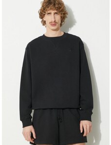 Bombažen pulover New Balance moška, črna barva