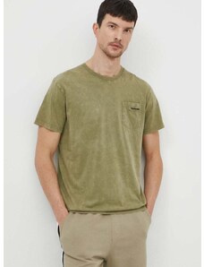 Bombažna kratka majica Bomboogie moški, zelena barva
