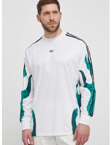 Majica z dolgimi rokavi adidas Originals moška, bela barva, IS0221