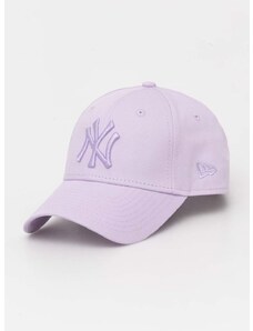 Bombažna bejzbolska kapa New Era vijolična barva, NEW YORK YANKEES