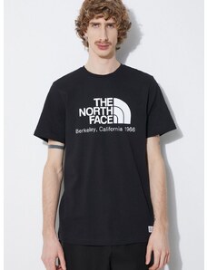 Bombažna kratka majica The North Face M Berkeley California S/S Tee moška, črna barva, NF0A87U5JK31