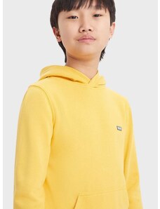 Otroški pulover Levi's LVB MINI BATWING PULL OVER HOO rumena barva, s kapuco