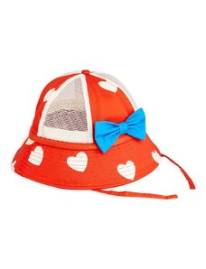 Otroški klobuk Mini Rodini Hearts rdeča barva