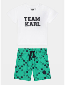 Komplet majica in kratke hlače Karl Lagerfeld Kids