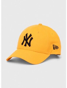 Bombažna bejzbolska kapa New Era oranžna barva, NEW YORK YANKEES