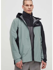 Vodoodporna jakna adidas TERREX Multi 2.5 L RAIN.RDY moška, zelena barva, IN4770