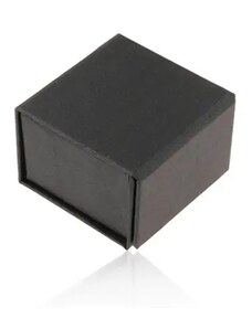Nakit Eshop - Črna škatlica za prstan ali uhane, bisernat sijaj, magnetno zapiranje Y55.15