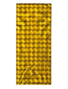 Nakit Eshop - Sijoča celofanska darilna vrečka, zlate barve, sijoči kvadratki TY21