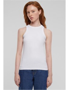 Urban Classics Women's Racer Back Rib Tank Top - White