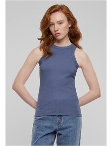 Urban Classics Women's Racer Back Rib Tank Top - Blue