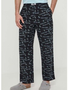 Bombažne pižama hlače Calvin Klein Underwear črna barva