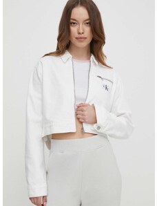 Jeans jakna Calvin Klein Jeans ženska, bela barva
