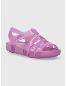 Otroški sandali Crocs ISABELLA JELLY SANDAL vijolična barva