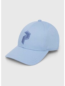 Bombažna bejzbolska kapa Peak Performance mornarsko modra barva