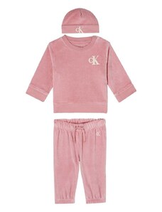 Trenirka za dojenčka Calvin Klein Jeans roza barva
