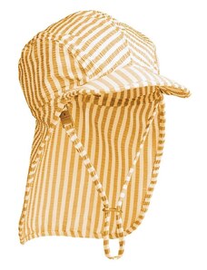Otroška kapa Liewood Lusio Seersucker Sun Hat rumena barva
