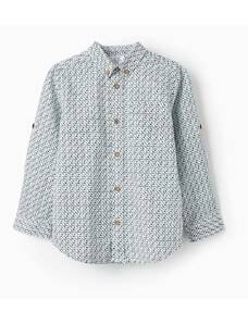 Otroška bombažna srajca zippy turkizna barva