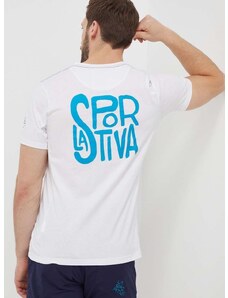 Kratka majica LA Sportiva Back Logo moška, bela barva, F04000000