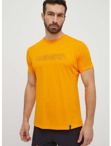 Kratka majica LA Sportiva Outline moška, oranžna barva, F28102102