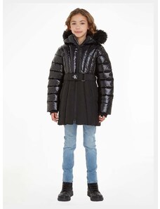 Otroška jakna Calvin Klein Jeans črna barva