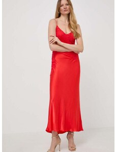 Obleka Bardot rdeča barva