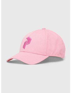 Bombažna bejzbolska kapa Peak Performance roza barva