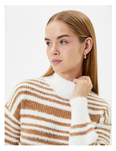 Koton Turtleneck pulover mehak teksturiran dolg rokav