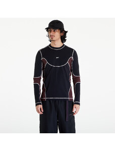 Reebok Ribbed Training Long Sleeve T-Shirt Bordeaux/ Black