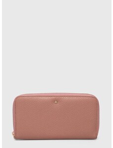 Usnjena denarnica Geox D35K3H-00046 D.WALLET ženska, roza barva