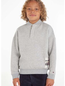 Otroški pulover Tommy Hilfiger siva barva