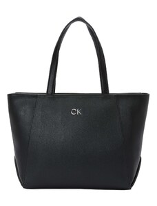 Calvin Klein Nakupovalna torba 'Daily' črna / srebrna