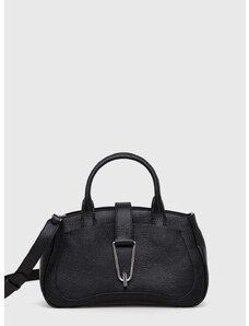 Usnjena torbica Coccinelle črna barva
