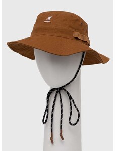 Bombažni klobuk Kangol rjava barva