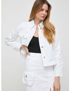 Jeans jakna Armani Exchange ženska, bela barva