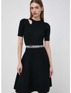 Obleka Karl Lagerfeld črna barva