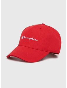 Bombažna bejzbolska kapa Champion rdeča barva