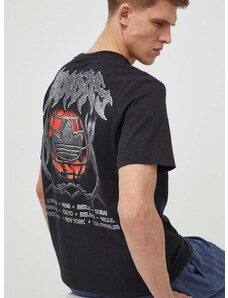Bombažna kratka majica adidas Originals moška, črna barva, IS0204