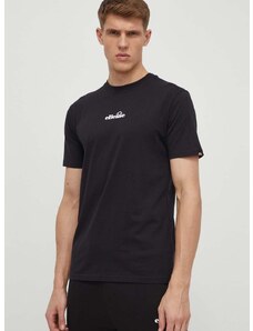 Bombažna kratka majica Ellesse Ollio Tee moška, črna barva, SHP16463