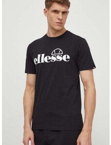 Bombažna kratka majica Ellesse Fuenti Tee moška, črna barva, SHP16469