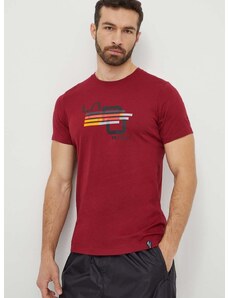 Kratka majica LA Sportiva Stripe Cube moška, bordo barva, N98320320